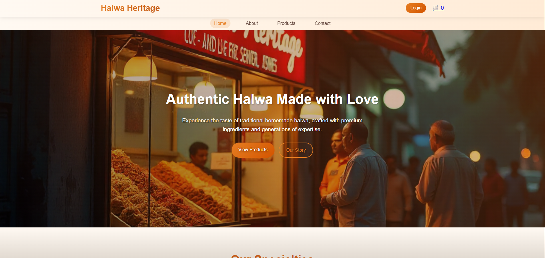 Order management web application for halwa manufacturing business